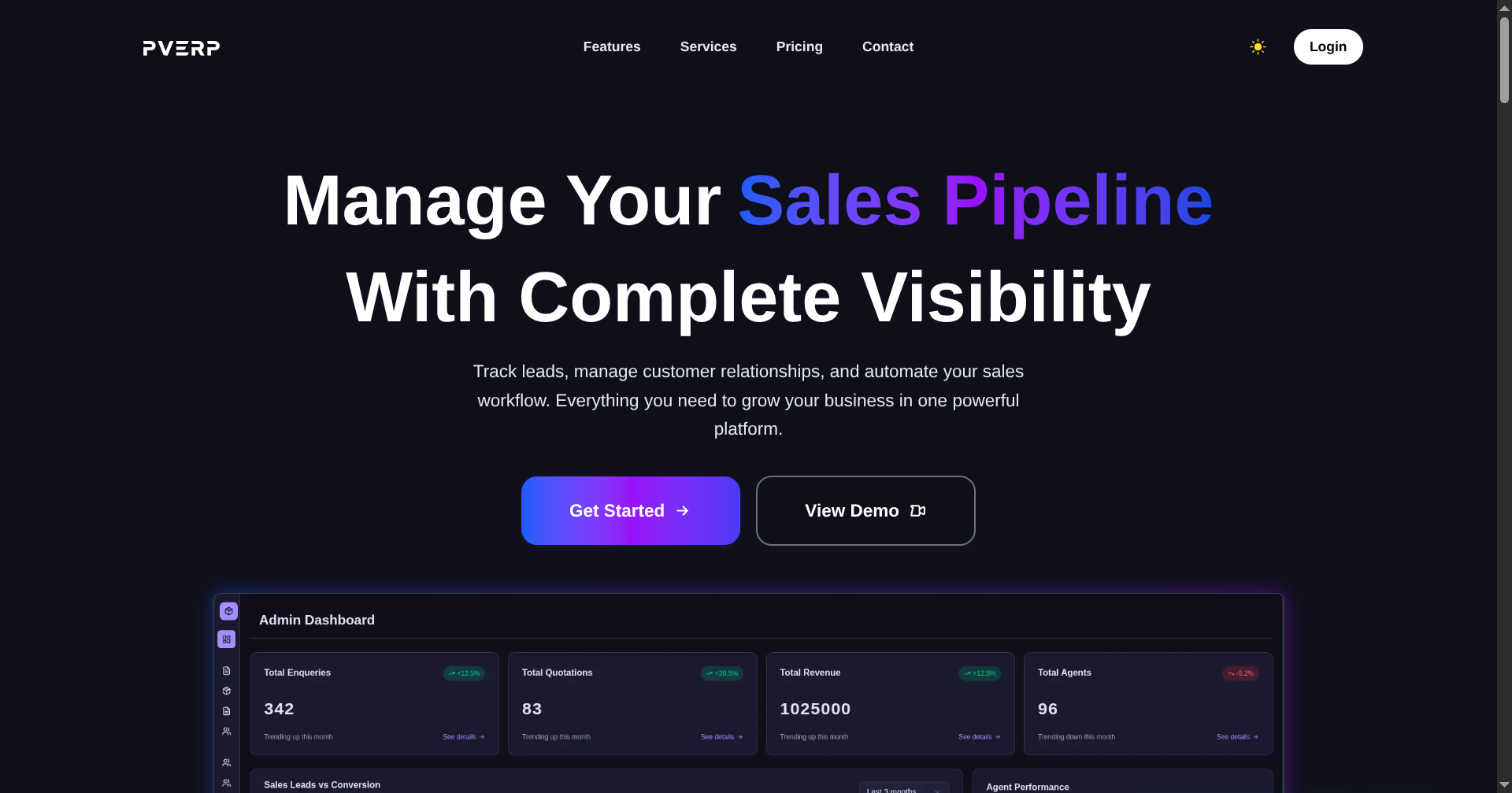PVERP dashboard
